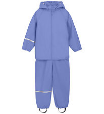 CeLaVi Rainwear w. Suspenders - PU - Blue Bell