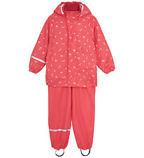 CeLaVi Rainwear w. Suspenders - PU - Cayenne w. Fruits