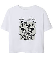 Name It Stuttermabolur - NkfDagmar - Bright White/Floral Col
