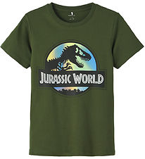 Name It T-Shirt - NkmPjens Jurassic - Gewehr Green