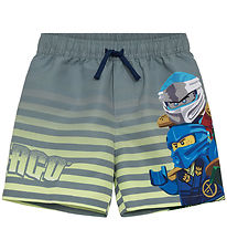 LEGO® Ninjago Badeshorts - LwAgan 305 - Hellgrün m. Print