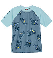 LEGO® Ninjago Badeshirt - LwAgan 301 - UV40+ - Mattblau m. Pri