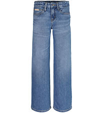 Calvin Klein Jeans - Högt stigande brett ben - Soft Blue