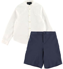 Emporio Armani Set - Hemd/Shorts - Weiß/Dark Navy