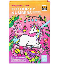 Tiger Tribe Colouring Set - Colour Town Numbers - Unicorn Dreami