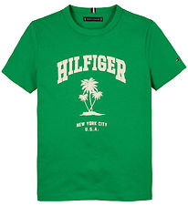 Tommy Hilfiger T-shirt - Palm Print - Radiant Green