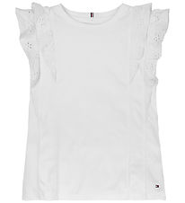 Tommy Hilfiger Top - Embroidery English - White