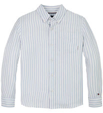 Tommy Hilfiger Shirt - Linen - Linen Blend - Breezy Blue Stripe