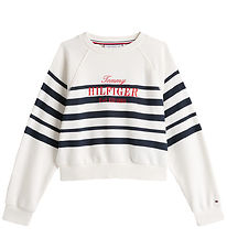 Tommy Hilfiger Sweatshirt - Script - Dark Night Navy Stripe
