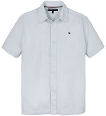 Tommy Hilfiger Shirt - Seersucker - Breezy Blue White Stripe