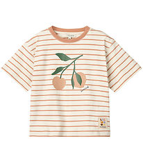 Liewood T-shirt - Tyler - Peach/Stripe Tuscany Rose