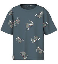 Name It Stuttermabolur - NmmValther - Blue Mirage/Dino Surf