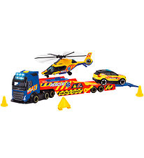 Dickie Toys Truck w. Emergency vehicles - Rescue Transporter -