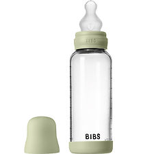 BIBS Feeding Bottle - 240 mL - Glass/Silicone - Sage