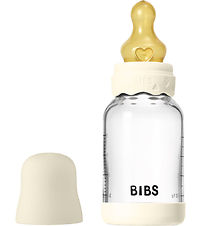 BIBS Boheme Babyflasche - 120 ml - Glas/Naturgummi - Ivory