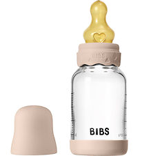 BIBS Bohemia Feeding Bottle - 120 mL - Glass/Natural Rubber - Bl