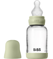 BIBS Feeding Bottle - 120 mL - Glass/Silicone - Sage