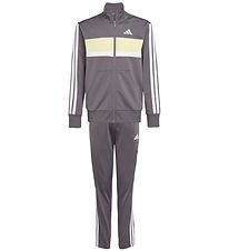 adidas Performance Sweatset - J 3S TIBERIO TS - GRESTR/White/POW