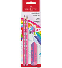 Faber-Castell Pencil Set - 2 Pencils + Eraser - Unicorn