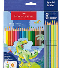 Faber-Castell Colouring Pencils - 18+6 pcs - Dinosaur Metallic/N
