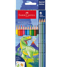 Faber-Castell Colouring Pencils - 10+3 pcs - Dinosaur Metallic