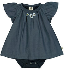 Müsli Bodysuit w. Skirt s/s - Daisy - Chambray