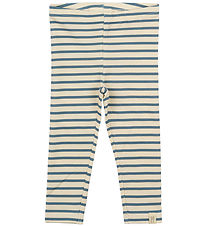 Petit Piao Leggings - Total - Blue Mirage/Off White