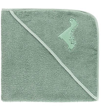 Nørgaard Madsens Handduk m. huva - 75x75 cm - Dusty Green m. Din