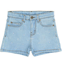 The New Shorts - TnOda - Light Blue Denim w. Rhinestone