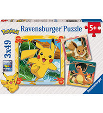 Ravensburger Pussel - 3x49 Delar - Pokémon