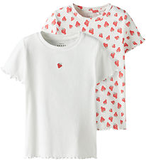 Name It Stuttermabolur - 2 Pakki - NmfVemma - Bright White/Brigh