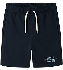 Name It Sweat Shorts - NkmHenlo - Dark Sapphire w. Print