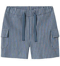 Name It Shorts - NbmHelmar - Blue Mirage w. Stripes