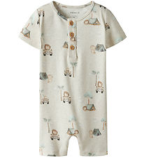Name It Summer Romper - NbmHelp - Peyote Melange w. Print