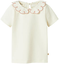 Lil' Atelier Stuttermabolur - NmfFundo - Coconut Mjólk/Misty Ros