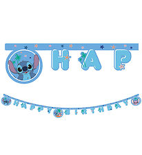 Decorata Party Happy Afmæli Banner - Stitch & Angel