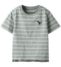 Name It T-Shirt - NmmVoby - Slate Grau/Whitecap Grau