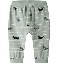 Name It Trousers - NbmVroels - Aqua Gray/Crabs