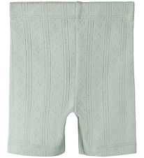 Name It Bicycle Shorts - NmfJsilke - Aqua Gray w. Pointelle