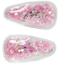 Name It Hair Clips - 2-Pack - NmfConfetti - Ballerina/Pink Stars