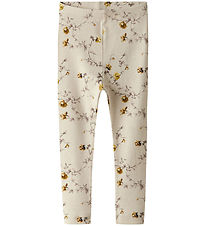 Name It Leggings -NmfHerosa - Peyote Melange m. Blumen
