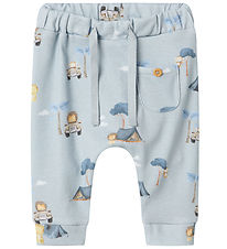 Name It Trousers - NbmHelp - Pearl Blue w. Print