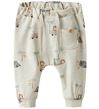 Name It Trousers - NbmHelp - Peyote Melange w. Print