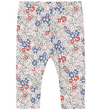 Name It Leggings - Modal - NmfHaile - Bright White m. Blumen