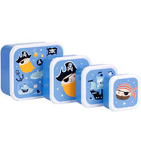A Little Lovely Company Lunchbox Set - 4 pcs - Pirates