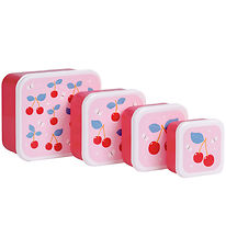 A Little Lovely Company Lunchbox Set - 4 pcs - Cherries