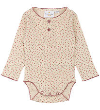 The New Pointelle Bodysuit l/s - TnsbOdette - AOP - White Swan