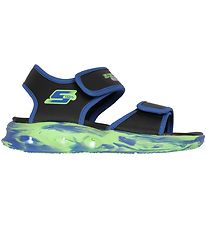 Skechers Sandals w. Lights Sola - Black/Blue
