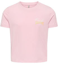 Kids Only T-shirt - KogAnnbell Sun Life - Roseate Spoonbi/Orange