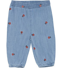 Minymo Trousers - Faded Denim w. Ladybug